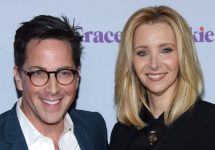 Dan Bucatinsky and Lisa Kudrow arrives for the "Grace and Frankie" Season 4 Premiere on January 18^ 2018 in Palm Springs^ CA